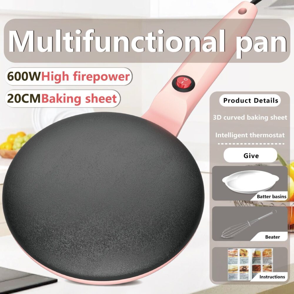 Spring Rolls Machine Electric Crepe Maker With Auto Power Off Portable Crepe Maker Pancake Nonstick Hot Plate Spring Rolls Machine - Image 4