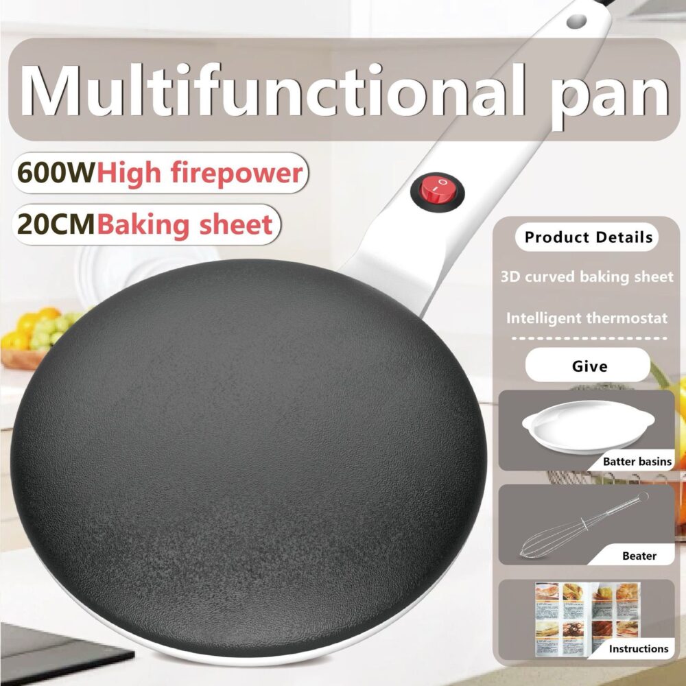 Spring Rolls Machine Electric Crepe Maker With Auto Power Off Portable Crepe Maker Pancake Nonstick Hot Plate Spring Rolls Machine - Image 3