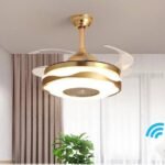 A Foldable Ceiling Fan With LED Light